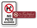 No Pets Allowed Signs