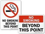 No Smoking Beyond this Point Signs