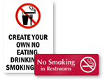 No Smoking in Bathroom Signs