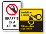 No Vandalism Signs