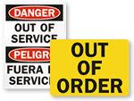 Out of Order Signs