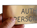 Plastic Engraved Signs – with a Brass “Look”