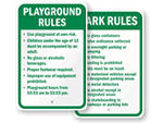 Playground Hours Signs