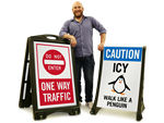 Portable signs for parking lots
