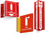 Projecting Fire Extinguisher Signs