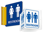 Projecting Bathroom Signs