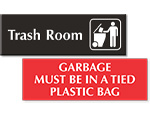 Recycling & Trash Room Signs