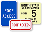 Roof Access Signs