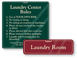 Rules for Laundry Room Signs