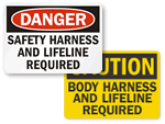 Safety Harness Signs