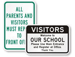 School Visitors Signs