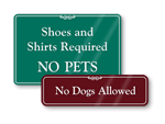 ShowCase No Dog Signs