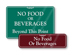 No Food or Beverages Signs