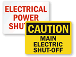 Electric Shut-Off Signs
