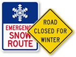 Snow Emergency Signs