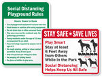 Social Distancing Signs for Parks and Playgrounds