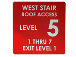 Stairway Roof Access Signs