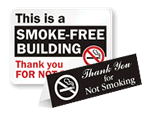 This polite message often gets the best results - let your no smoking say Thank You, too!