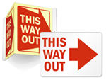 This Way Out Signs