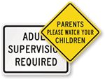 Unattended Children Signs