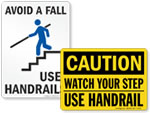 Use Handrail Signs