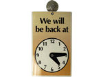 We’ll Be Back Clock Signs