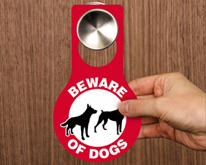 Beware of Dog Door Hangers