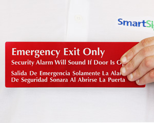 Bilingual Emergency Exit Door Sign