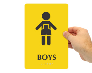 Boys Restroom Sign