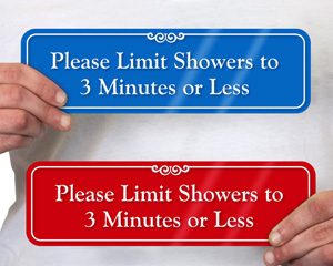 Shower Room Signs