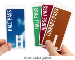 Color coded hall passes