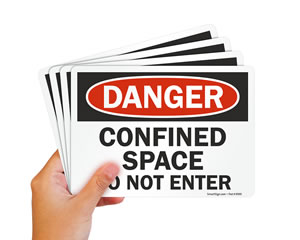  Danger Confined Space Do Not Enter Signs