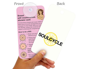 Custom Hang Tag Breast Self-Examination Shower Card