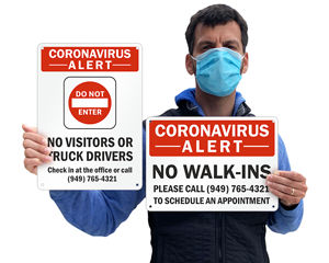 Custom Corona Virus Signs