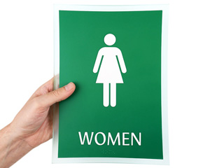 Deco Women Bathroom Sign