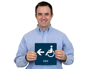 Directional Braille Exit Signs