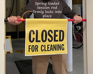 Closed For Cleaning Door Boss Notice