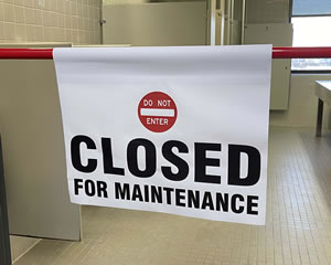 Closed For Maintenance Door Boss Warning
