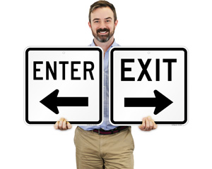 Entrance & Exit Parking Lot Signs