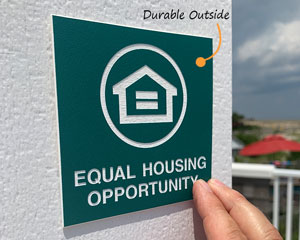 Equal housing opportunity sign