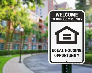 Equal housing sign