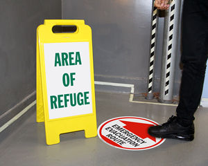 Evacuation floor signs