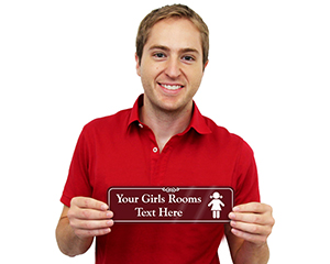 Girls Restroom Braille Sign
