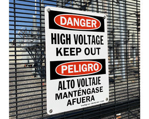 High Voltage Keep Out Sign