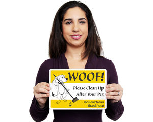 Woof Please Clean Up Your Pet Poop Funny Dog Poop Signs