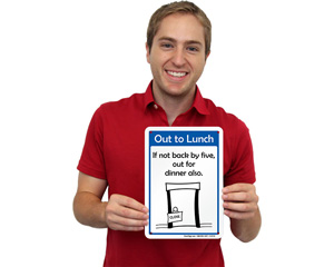 Out of lunch Sign