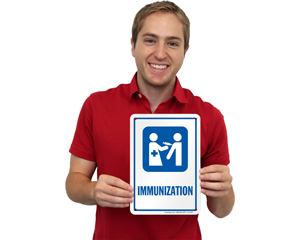 Immunization Door Signs