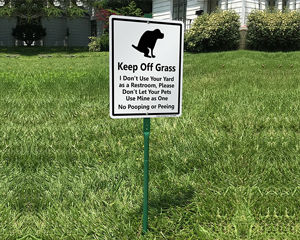 Keep Off Grass Funny Dog Poop Signs