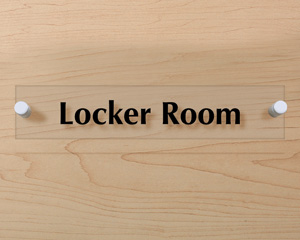 Locker Room Transparent Sign