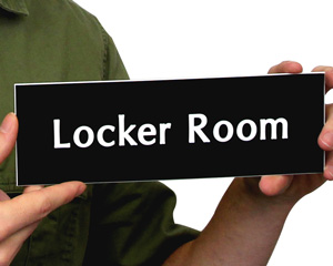 Locker Room Door Sign